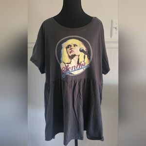 Torrid Blondie Graphic Paralell Lines Peplum T-shirt 4X / 4